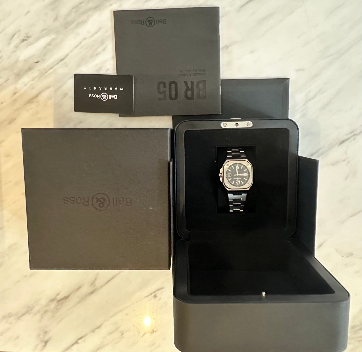 Bell&Ross BR 05 A-BL-ST/SST Steel black Box & Papers